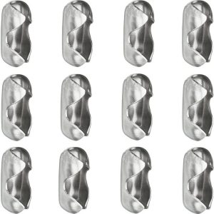 20pcs 10# (4.5mm) Blinds Pull Cord Connector Stainless Steel Ball Chain Connector Clasps Fit for Beaded Ball Chain Silver Tone