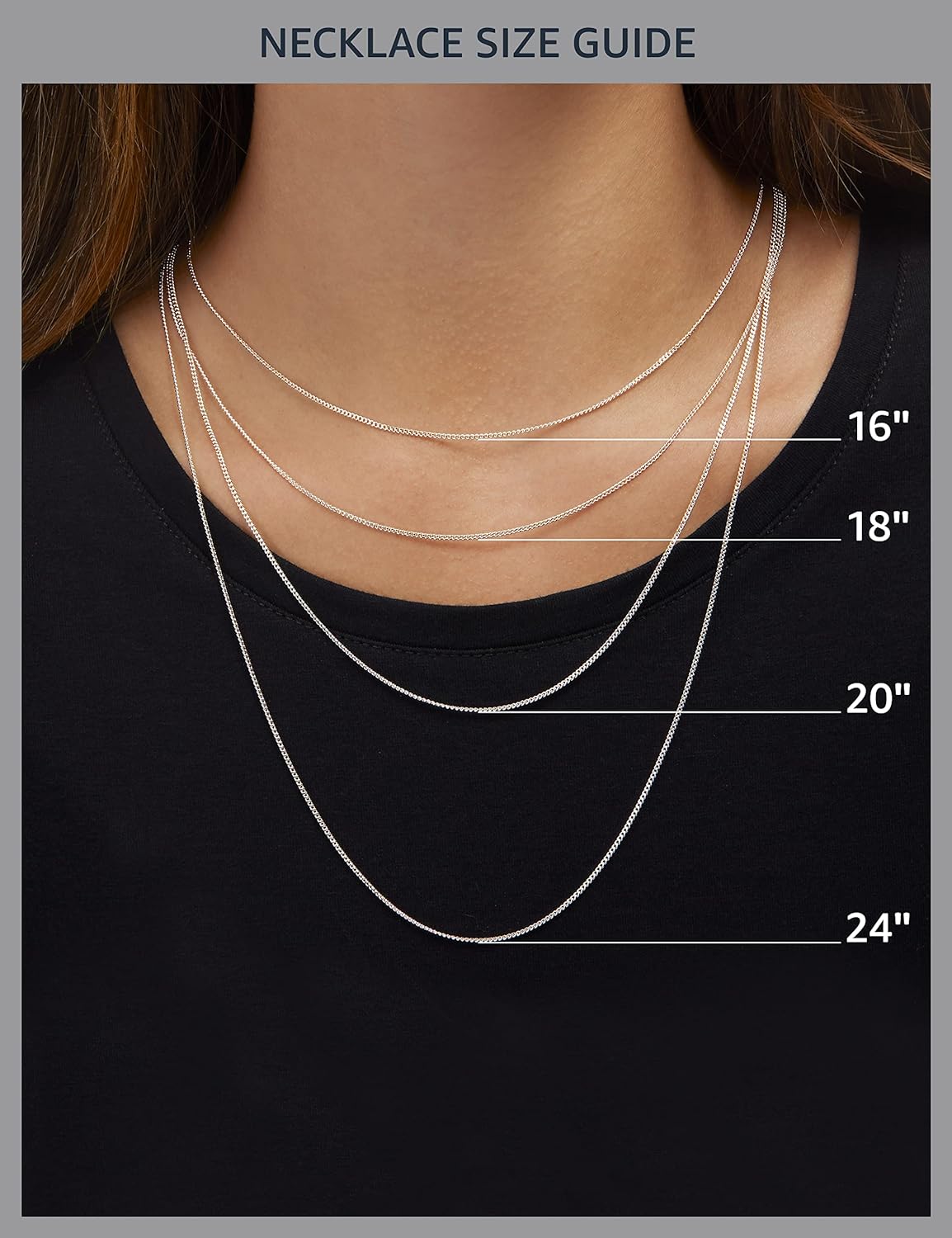 Sterling Silver Thin 0.8mm Box Chain Necklace | Available in Yellow Gold or Silver | 16", 18", 20", 24", or 30" (previously Amazon Collection) - Image 5