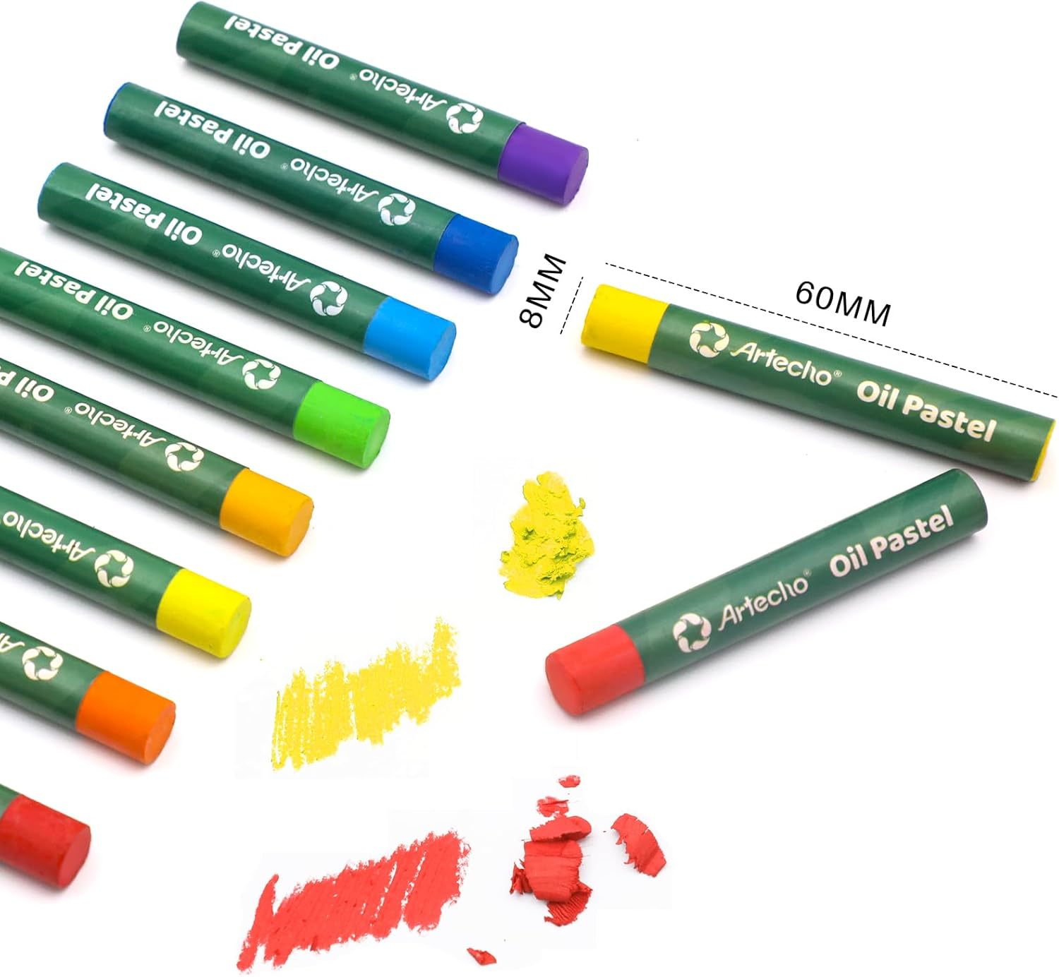 Artecho Oil Pastels Set of 50 Colors (8 x 60 mm), Soft Oil Pastels for Art Painting, Drawing, Blending, Oil Crayons Pastels Art Supplies for Artists, Beginners, Students, Teachers - Image 3