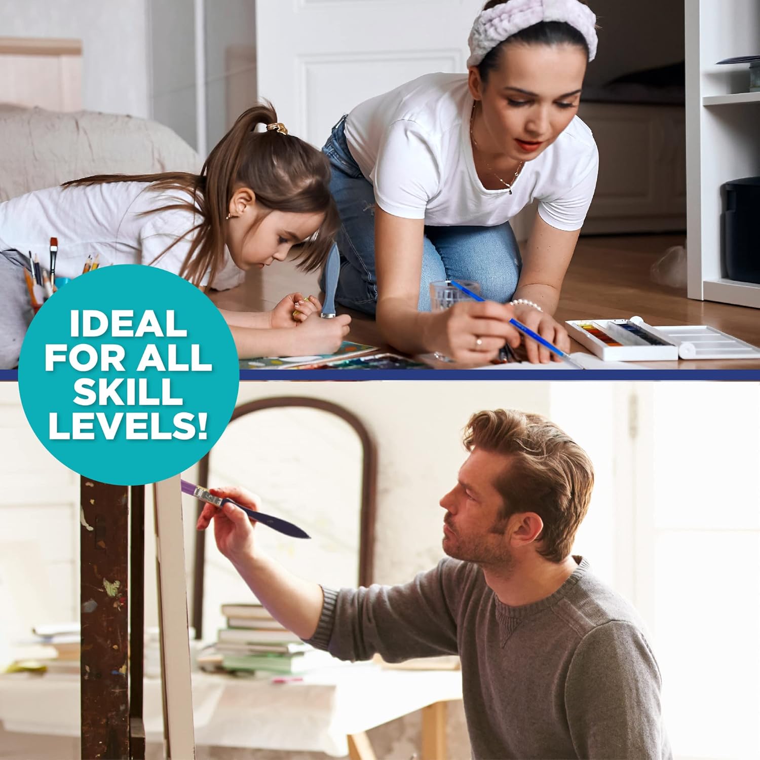 Horizon Group USA 8x10 Canvas Panel Boards Value Pack of 12, Primed, Perfect for Painting Projects, Watercolor, Oil & Acrylic Paints, Paint Canvas for Kids, Students, & Professionals,White - Image 4