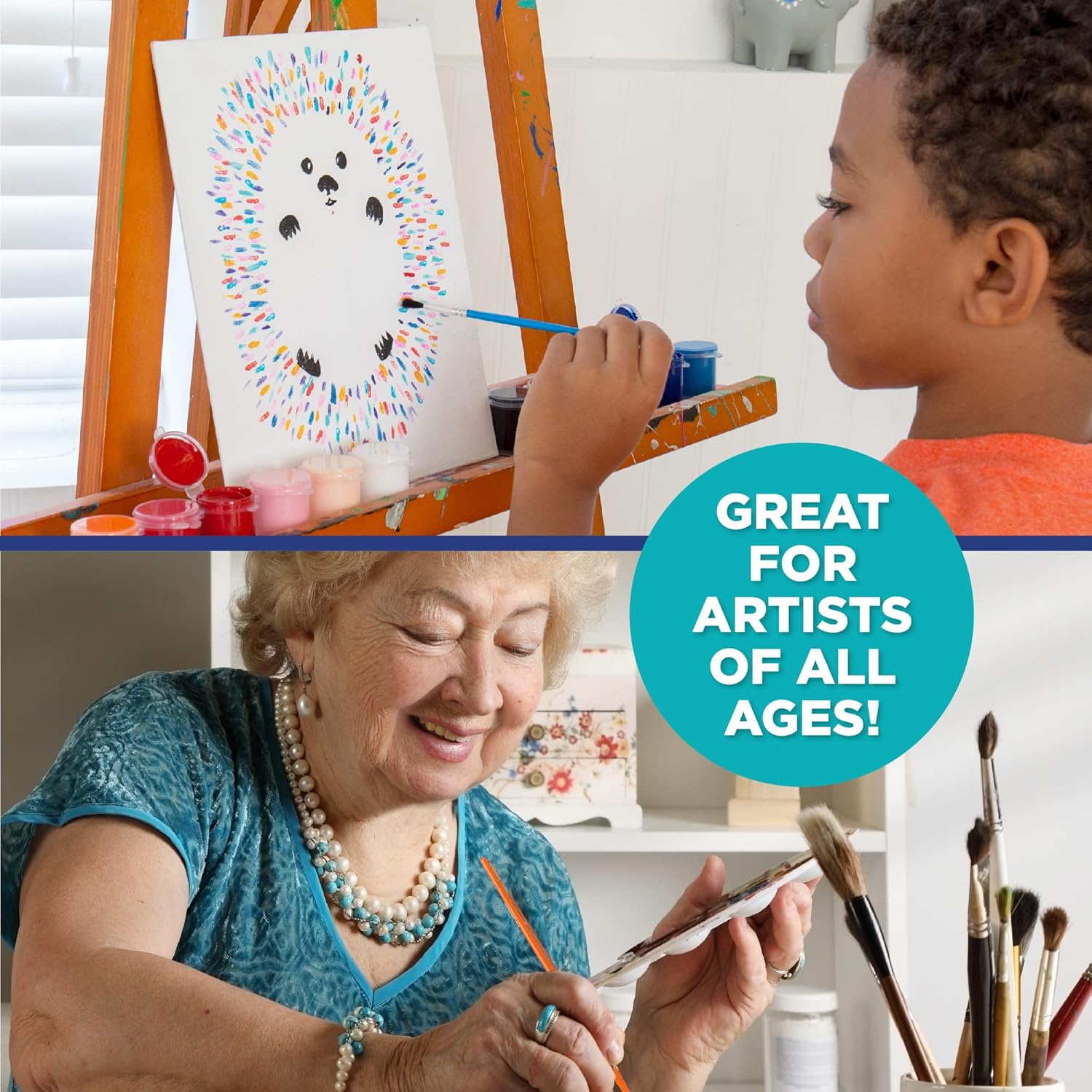 Horizon Group USA 8x10 Canvas Panel Boards Value Pack of 12, Primed, Perfect for Painting Projects, Watercolor, Oil & Acrylic Paints, Paint Canvas for Kids, Students, & Professionals,White - Image 5