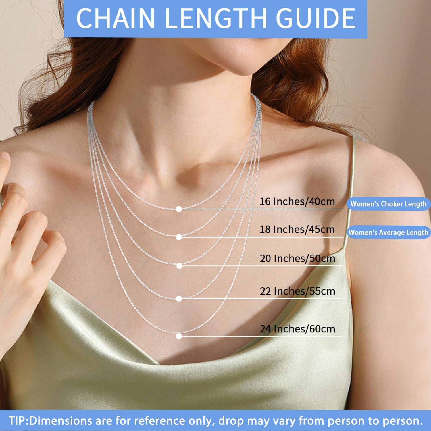 925 Sterling Silver Chain Necklace Chain for Women 1.1mm Cable Chain Necklace Upgraded Spring-Ring Clasp - Thin & Sturdy - Italian Quality 16/18/20/22/24 Inch - Image 4