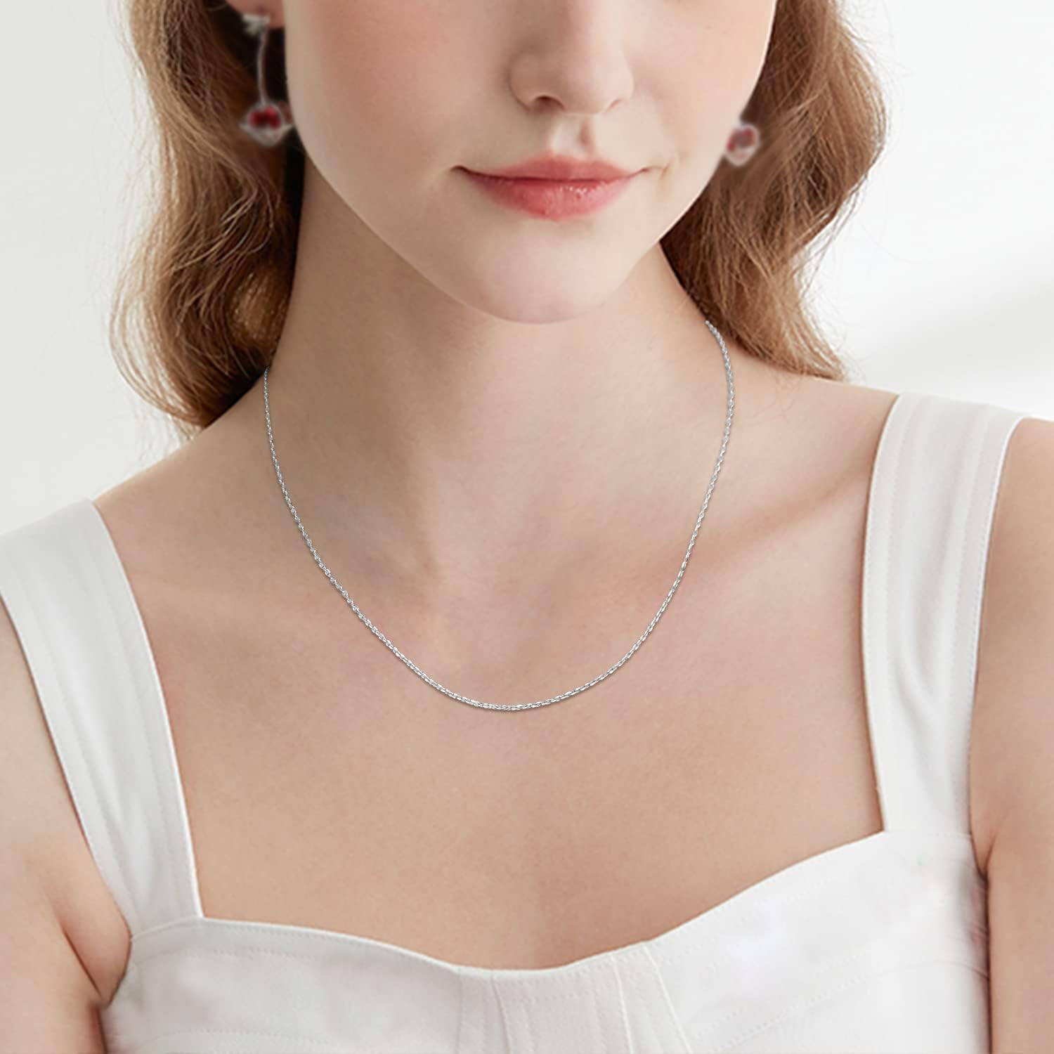 925 Sterling Silver Chain Necklace Chain for Women 1.1mm Cable Chain Necklace Upgraded Spring-Ring Clasp - Thin & Sturdy - Italian Quality 16/18/20/22/24 Inch - Image 6