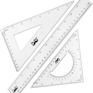 Mr. Pen- Triangle Ruler, Square and Ruler Set, 3 Pack, Set Square, Square Ruler, Protractor for Geometry, School Geometry Set, Math Protractor, Geometry Rulers, Math Ruler