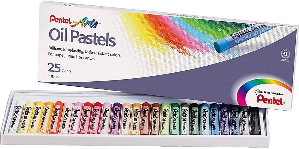 Pentel Arts Oil Pastel Set, Assorted Colors, Set of 25 (PHN-25) - Image 7