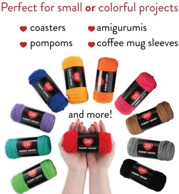 Red Heart Super Saver Super Yarn Craft Kit for Crochet & Knitting & Amigurumi Projects - Image 3