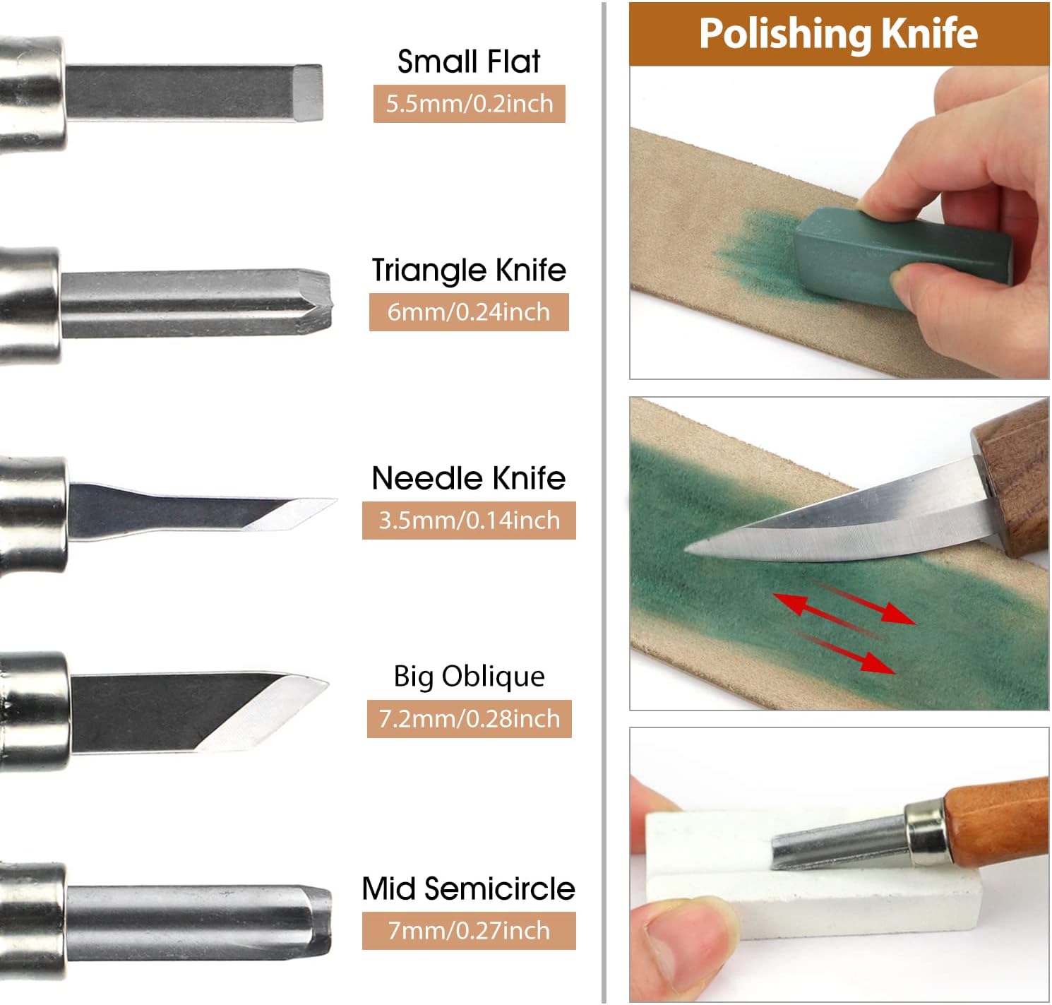 Wood Carving Kit 22PCS Wood Carving Tools Hand Carving Knife Set with Anti-Slip Cut-Resistant Gloves, Needle File Wood Spoon Carving Kit for Beginners Whittling Kit for Kids Adults Woodworking DIY - Image 3